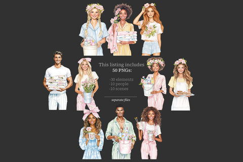 Spring Clipart | Cleaning Clip Art | Cozy Home PNG SVG GlamArtZhanna 