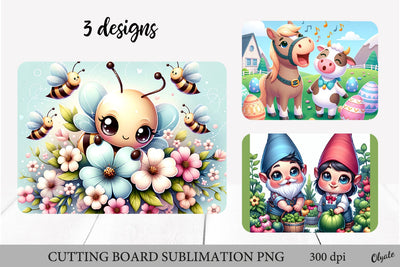 Spring Cutting Board PNG. Farmhouse Kitchen Sublimation PNG Sublimation Olga Terlyanskaya 
