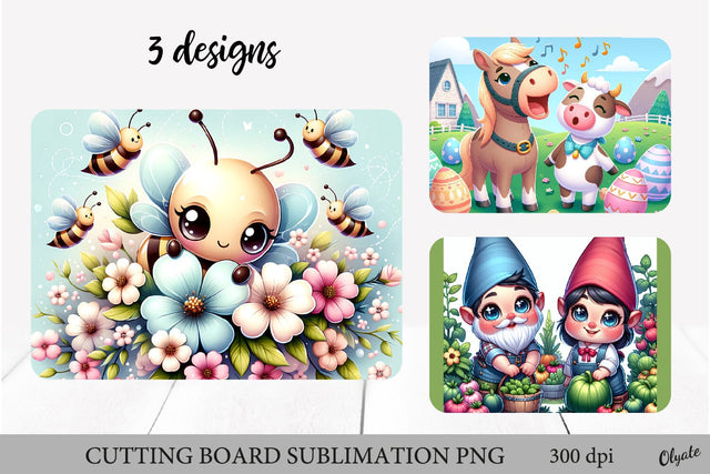 Spring Cutting Board PNG. Farmhouse Kitchen Sublimation PNG Sublimation Olga Terlyanskaya 