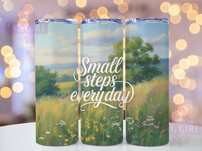 Spring Daily Motivation 20oz Tumbler, Inspirational Gift, Sublimation Wrap, Positive Mug, 20oz Tumbler Design, Daily Motivation Art, Seasonal Theme Sublimation SvggirlplusArt 