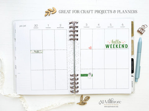 Spring Daisies Weekly Planner Stickers Sampler-01 SVG Aja Nicole Designs 