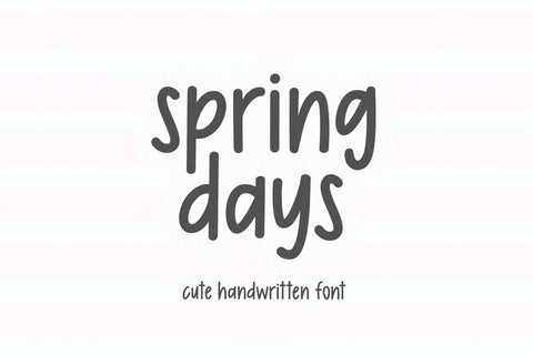 Spring Days - Cute Handwritten Font Font KA Designs 