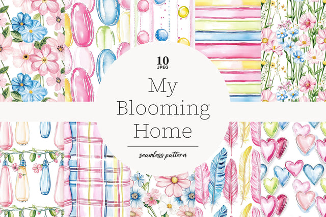 Spring Digital Paper | Pastel Floral Seamless Patterns Digital Pattern GlamArtZhanna 