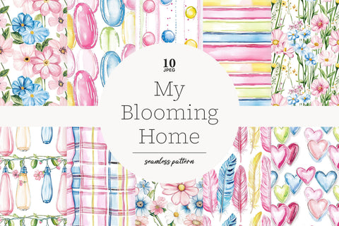 Spring Digital Paper | Pastel Floral Seamless Patterns Digital Pattern GlamArtZhanna 