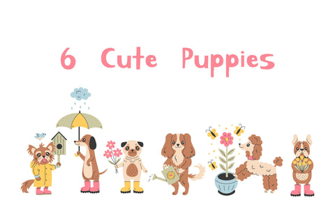 Spring Dog Activity PNG Clipart Sublimation Rin Green 