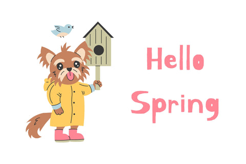 Spring Dog Activity PNG Clipart Sublimation Rin Green 