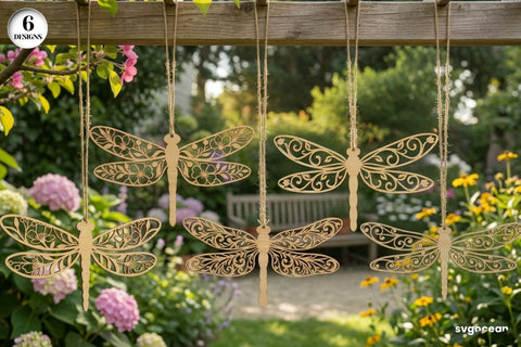 Spring Dragonfly Ornaments SVG Bundle SVG SvgOcean 