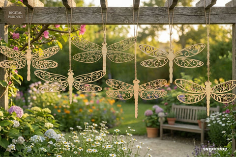 Spring Dragonfly Ornaments SVG Bundle SVG SvgOcean 