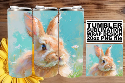 Spring Easter Bunny Tumbler Sublimation Sublimation afrosvg 