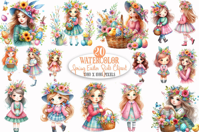 Spring Easter Girls Sublimation Bundle Sublimation SVGista 