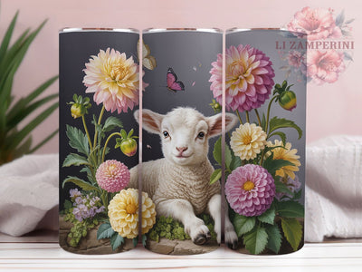Spring Easter Lamb Cross Tumbler, Spring Farm Animal Tumbler, Religious Cross Wrap, Stylish 20oz Wrap, Sublimation Design, Trendy Gift Idea, Inspirational Easter Tumbler Sublimation Li Zamperini 