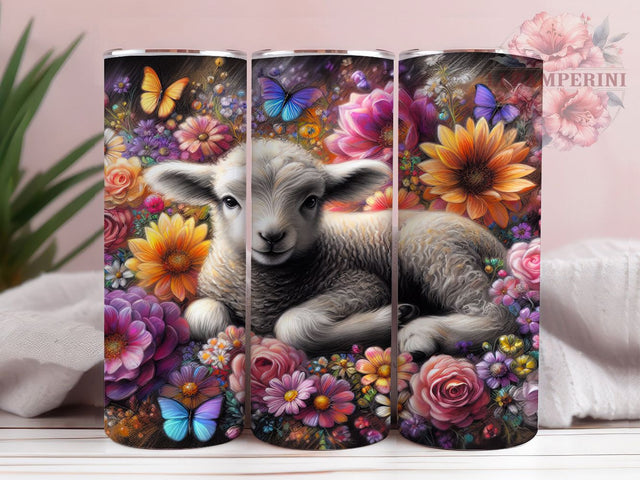 Spring Easter Lamb Cross Tumbler, Spring Farm Animal Tumbler, Religious Cross Wrap, Stylish 20oz Wrap, Sublimation Design, Trendy Gift Idea, Inspirational Easter Tumbler Sublimation Li Zamperini 