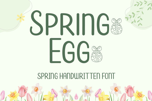 Spring Egg Font AEN Creative Store 