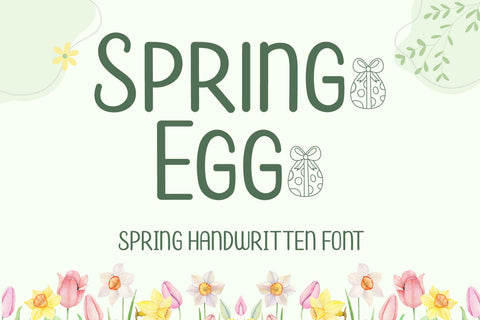 Spring Egg Font AEN Creative Store 