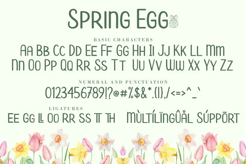 Spring Egg Font AEN Creative Store 
