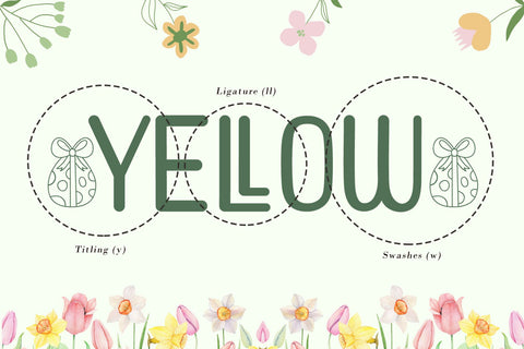 Spring Egg Font AEN Creative Store 