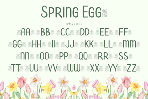 Spring Egg Font AEN Creative Store 