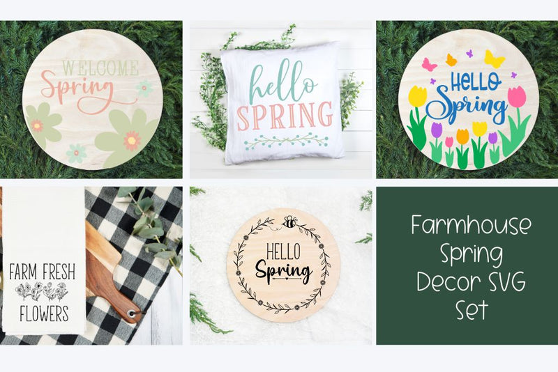 Spring Farmhouse SVG Bundle | Rustic Country Cut File Set | Floral Farm Digital Download | Cricut Silhouette Ready SVG So Fontsy Design Shop 
