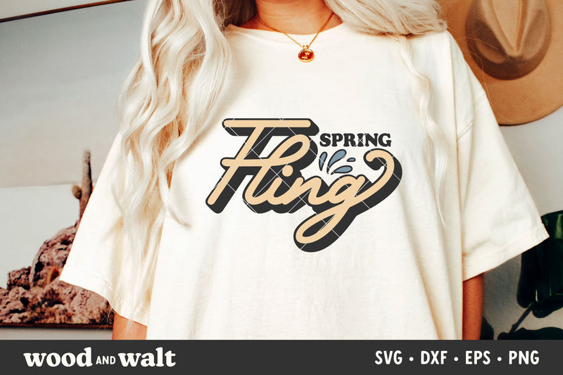 Spring Flin Spring Fling SVG | Retro Spring SVG - So Fontsy