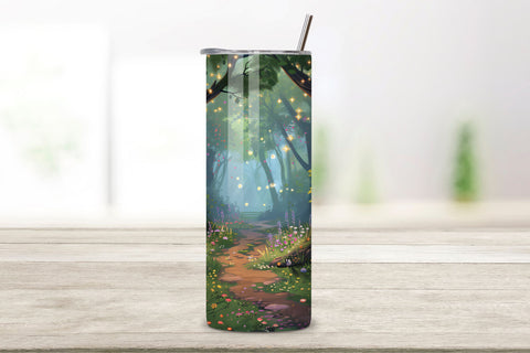 Spring Floral Panorama Landscape Tumbler Wrap, Seamless Flor Sublimation FloridPrintables 