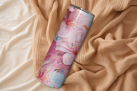 Spring Floral Tumbler Wrap | Azalea Sublimation PNG Sublimation B Renee Design 