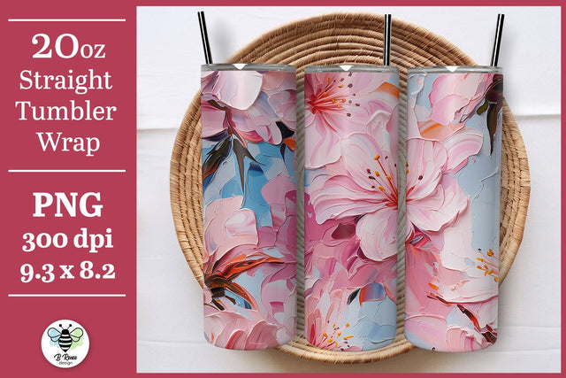 Spring Floral Tumbler Wrap | Azalea Sublimation PNG Sublimation B Renee Design 
