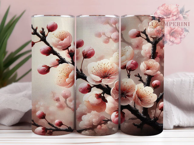 Spring Floral Tumbler Wrap Design, Cherry Blossoms, Pink Flowers, Tumbler Wrap, Sublimation Design, Floral Tumbler, Spring Decor, Nature Lover Sublimation Li Zamperini 