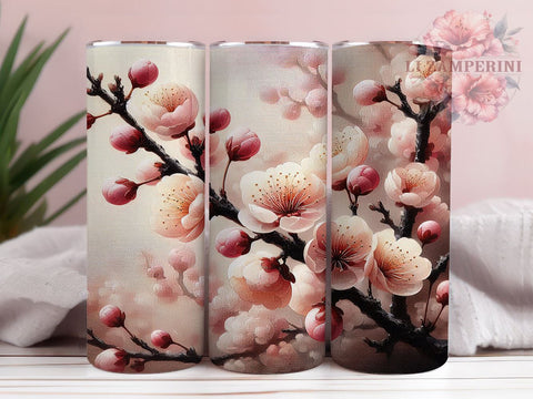 Spring Floral Tumbler Wrap Design, Cherry Blossoms, Pink Flowers, Tumbler Wrap, Sublimation Design, Floral Tumbler, Spring Decor, Nature Lover Sublimation Li Zamperini 