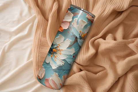Spring Floral Tumbler Wrap | Flowers Sublimation PNG Sublimation B Renee Design 
