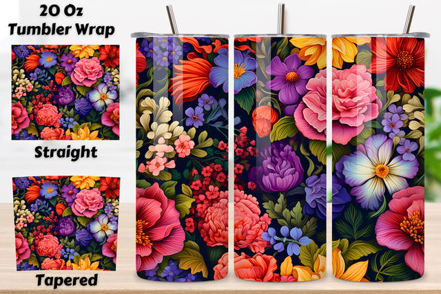 spring floral tumbler wrap | Seamless Tumbler Wrap, floral Tumbler Wrap, floral tumbler, 20oz skinny tumbler sublimation design downloads, floral tumbler png Sublimation FloridPrintables 