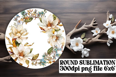 Spring Floral Watercolor Wreath Sublimation afrosvg 