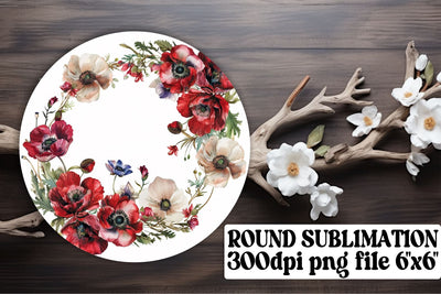 Spring Floral Wreath Keychain for PNG Sublimation afrosvg 