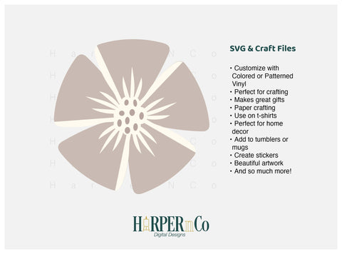 Spring Flower 1 SVG PNG Cut EPS File SVG HarperNCo 