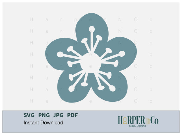 Spring Flower 3 SVG PNG Cut EPS File SVG HarperNCo 