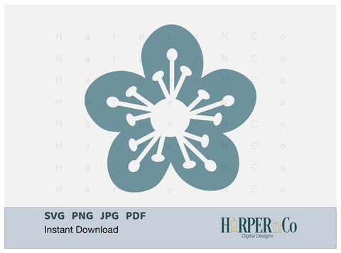 Spring Flower 3 SVG PNG Cut EPS File SVG HarperNCo 