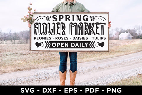 Spring Flower Market, Farmhouse Sign SVG SVG CraftLabSVG 