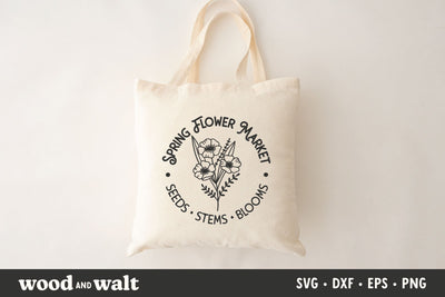 Spring Flower Market SVG | Round Spring Flowers SVG SVG Wood And Walt 
