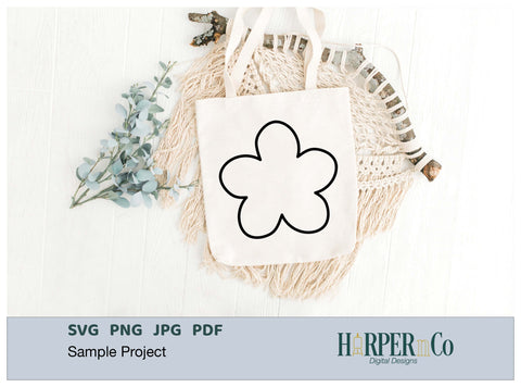 Spring Flower Outline 1 SVG PNG Cut EPS File SVG HarperNCo 