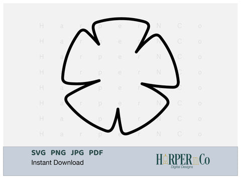 Spring Flower Outline 10 SVG PNG Cut EPS File SVG HarperNCo 