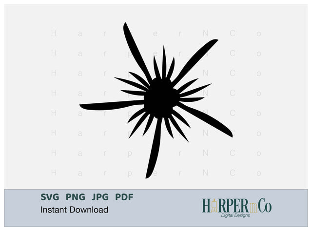 Spring Flower Outline 11 PNG Cut EPS File SVG HarperNCo 