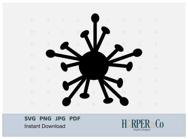 Spring Flower Outline 2 SVG PNG Cut EPS File SVG HarperNCo 