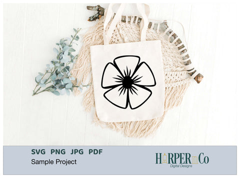 Spring Flower Outline 6 SVG PNG Cut EPS File SVG HarperNCo 