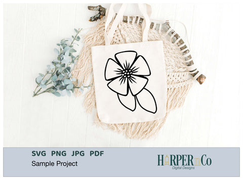 Spring Flower Outline 7 SVG PNG Cut EPS File SVG HarperNCo 