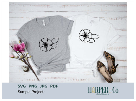 Spring Flower Outline 8 SVG PNG Cut EPS File SVG HarperNCo 