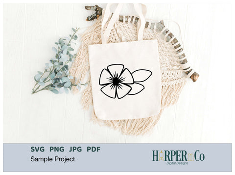 Spring Flower Outline 8 SVG PNG Cut EPS File SVG HarperNCo 