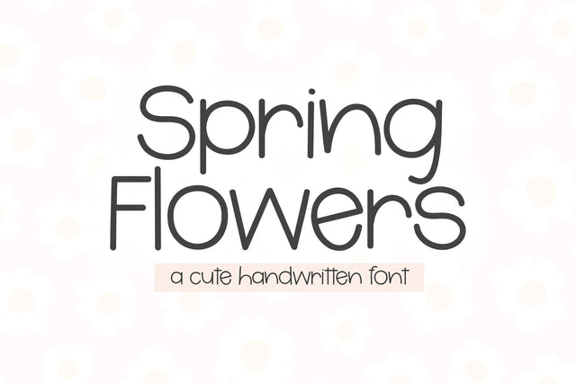 Spring Flowers - Cute Handwritten Font Font KA Designs 