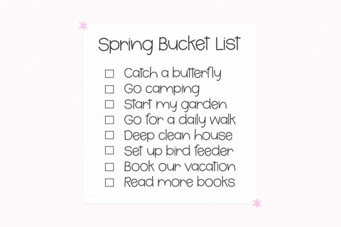 Spring Flowers - Cute Handwritten Font Font KA Designs 