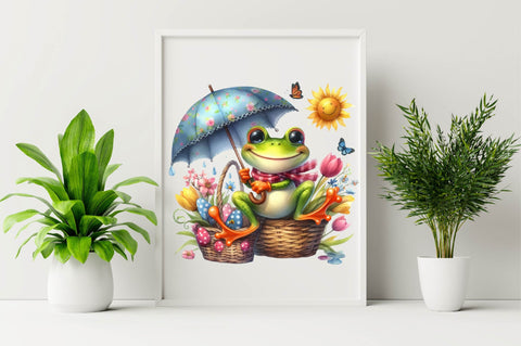 Spring Frog Sublimation Clipart Sublimation SVGArt 