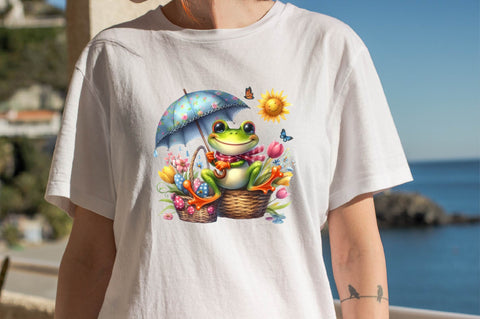 Spring Frog Sublimation Clipart Sublimation SVGArt 