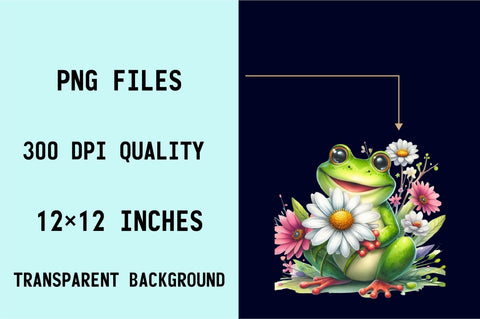 Spring Frog Sublimation Clipart Sublimation SVGArt 